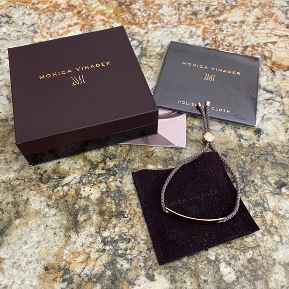 MONICA VINADER | Havana Friendship Bracelet in Rose Gold with Mink Cord - Picture 5 of 6